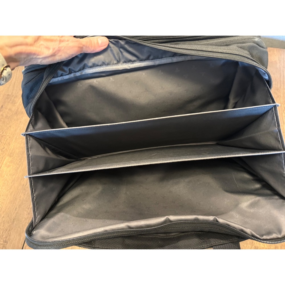 Tumi Alpha Black Ballistic Nylon Expandable Briefcase Laptop Bag Travel Office - Picture 6 of 13